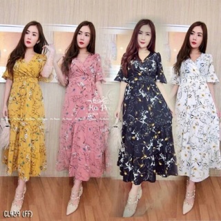 Maxidress ลายดอก สวยหวานน่ารัก สั่ง 3 ชิ้นลดค่าจัดส่งจ้า