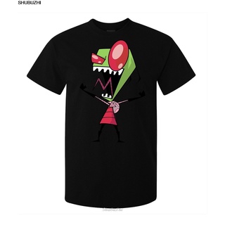 [S-5XL] เสื้อยืดแขนสั้นลําลอง พิมพ์ลาย Invader Zim Extraterrestrial Zim Artwork สีดํา สไตล์คลาสสิก สําหรับผู้ชาย และผู้ห