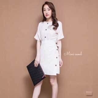 MN301🌹Korea Buttoned Dress