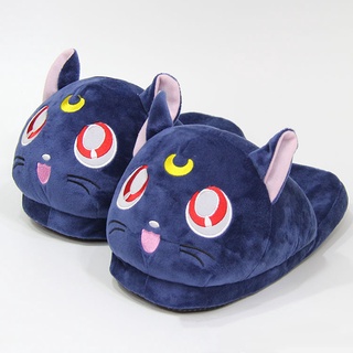 สลิปเปอร์ รองเท้าใส่ในบ้าน แมวลูน่า เซเลอร์มูน Luna Sailor Moon (พร้อมส่ง)