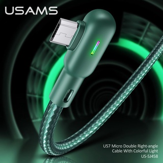 Usams USB IP Type C Micro 90 องศา สายชาร์จ สายเคเบิลวันที่