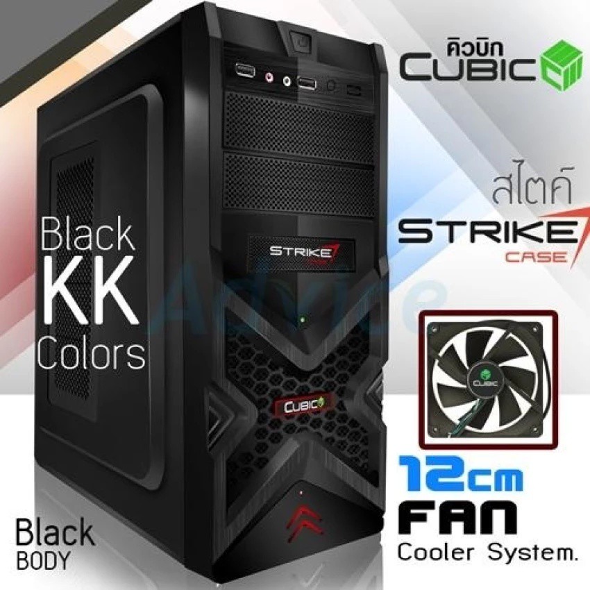 CUBIC Computer case ATX (NP) Strike (Black)
