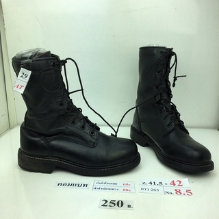 รองเท้าคอมแบท Combat shoes หนังสีดำ สภาพดี ทรงสวย มือสอง คัดเกรด ของนอก เกาหลี