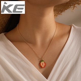 Simple Jewelry Strawberry Pendant Single Necklace Irregular Fruit Necklace for girls for wome