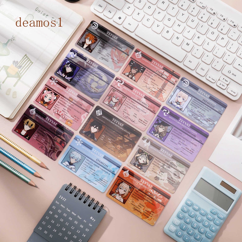 Genshin Impact อะนิเมะ Id Pvc การ์ด Photocard รูปคอสเพลย์คอลเลกชันการ์ด