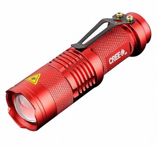 ﻿Mini led torch ไฟฉายจิ๋วแรงสูง สว่างจับใจ CREE 14500 รุ่น SK68 สามารถใช้ถ่าน AA สี Red