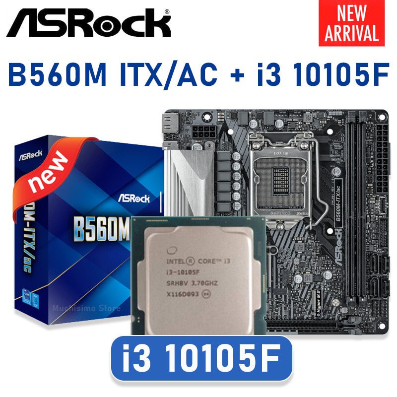Huaqing B560M ITX Ac Intel Cool Rui i3 10105F Motherboard Combination ...