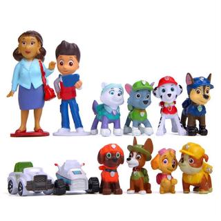 Cod โมเดลฟิกเกอร์ PVC รูปการ์ตูนสุนัขกู้ภัย Paw Patrol 12 ชิ้น ต่อชุด สําหรับตกแต่งเค้กวันเกิด