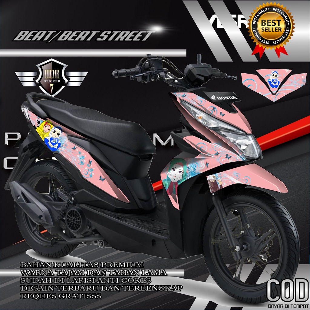 BEAT / BEAT STREET DECAL STICKER สําหรับ HIJAB GIRL, เด็กผู้หญิงพร้อม VEIL