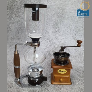 ็Hreo Coffee syphon - 3 cup แถมเครื่องบด