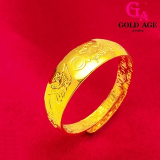 Ga Jewellery แหวนเหล็กสเตนเลส 24k รูปมังกร นกฟินิกซ์ สไตล์เกาหลี แฟชั่น สําหรับคู่รัก