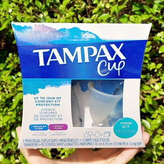 ถ้วยรองรับประจำเดือน Menstrual Cup Regular Flow And Heavy Flow with Carrying Case (Tampax®)