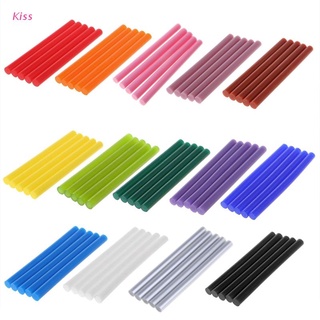 kiss 5pcs Hot Melt Glue Stick Colorful 7x100mm Adhesive For DIY Craft Toy Repair Tool