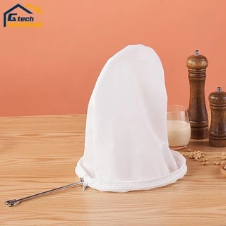 ถุงผ้ากรองชา Tea Filter มีซิป ถอดซักได้ มีหลายขนาด วางบนถังชาได้เลย ด้ามจับสแตนเลส เหมาะสําหรับร้านชานมร้านกาแฟ