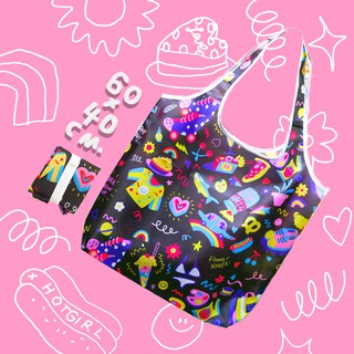 Fluffy omelet - Black Summer Foldable Bag