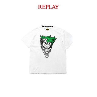 Tee - REPLAYผู้ชายคลาสสิกโจ๊กเกอร์พิมพ์แขนสั้นCrewneckเสื้อยืด