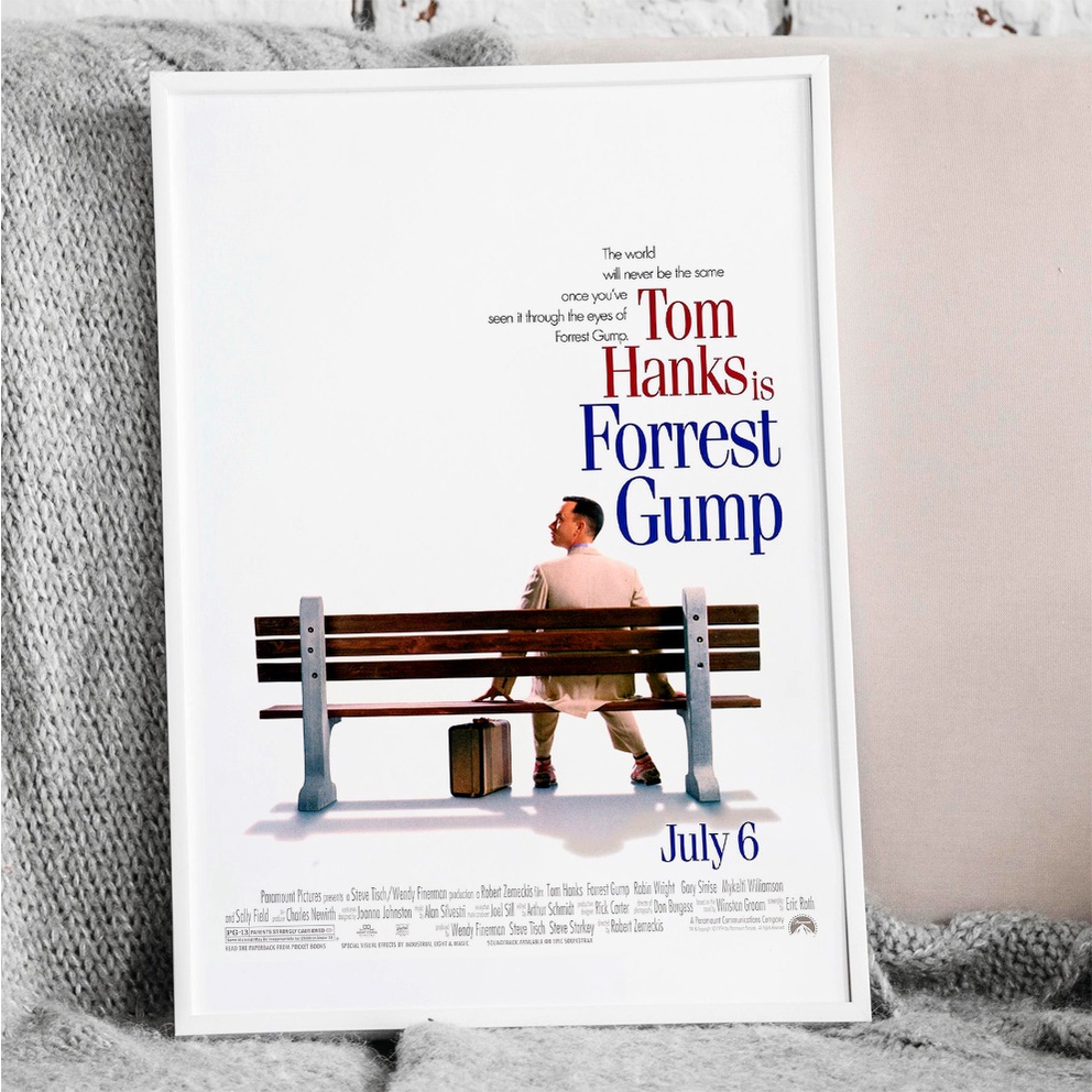 Forrest Gump Poster (1994) โปสเตอร์ฟอเรสต์ กัมป์ Tom Hanks,Robin Wright, Gary Sinise ขนาด 33x48 cm