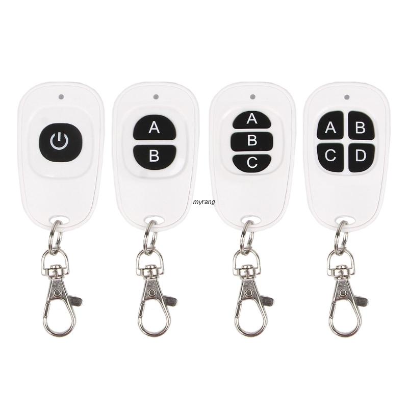 เครื่องส่งสัญญาณ 1-4 ปุ่ม รีโมตคอนโทรลไร้สาย RF พร้อมรหัส EV1527 433 MHz