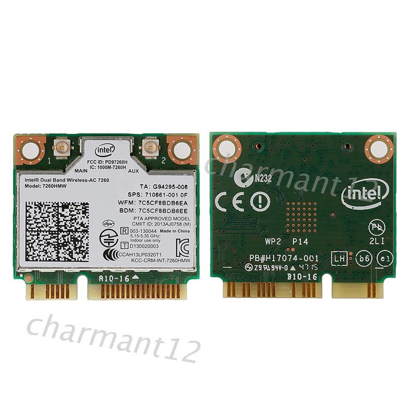 Dual Band Wireless – Ac 7260Hmw Mini Pci – E Bt4 . 0 การ์ด Intel สําหรับ Hp Sps 710661-001