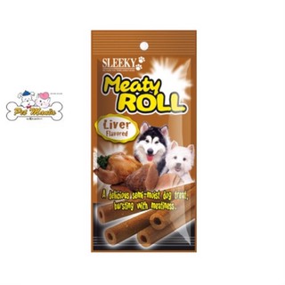 (รสตับ)SLEEKY Meaty Roll ขนมขบเคี้ยวสุนัข 50g