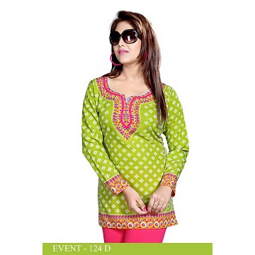 เครปพิมพ์ลายสั้น Kurti