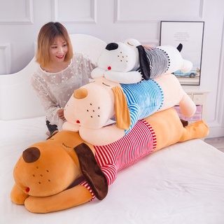 ❃♨✌Creative striped dog plush toy doll children sleeping pillow to give girls day gifts