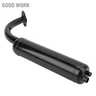 Good Work Motor Bikes Muffler Exhaust Pipe Black for 2 Stroke 49cc 60cc 66cc 80cc Engines Motorized Bicycle