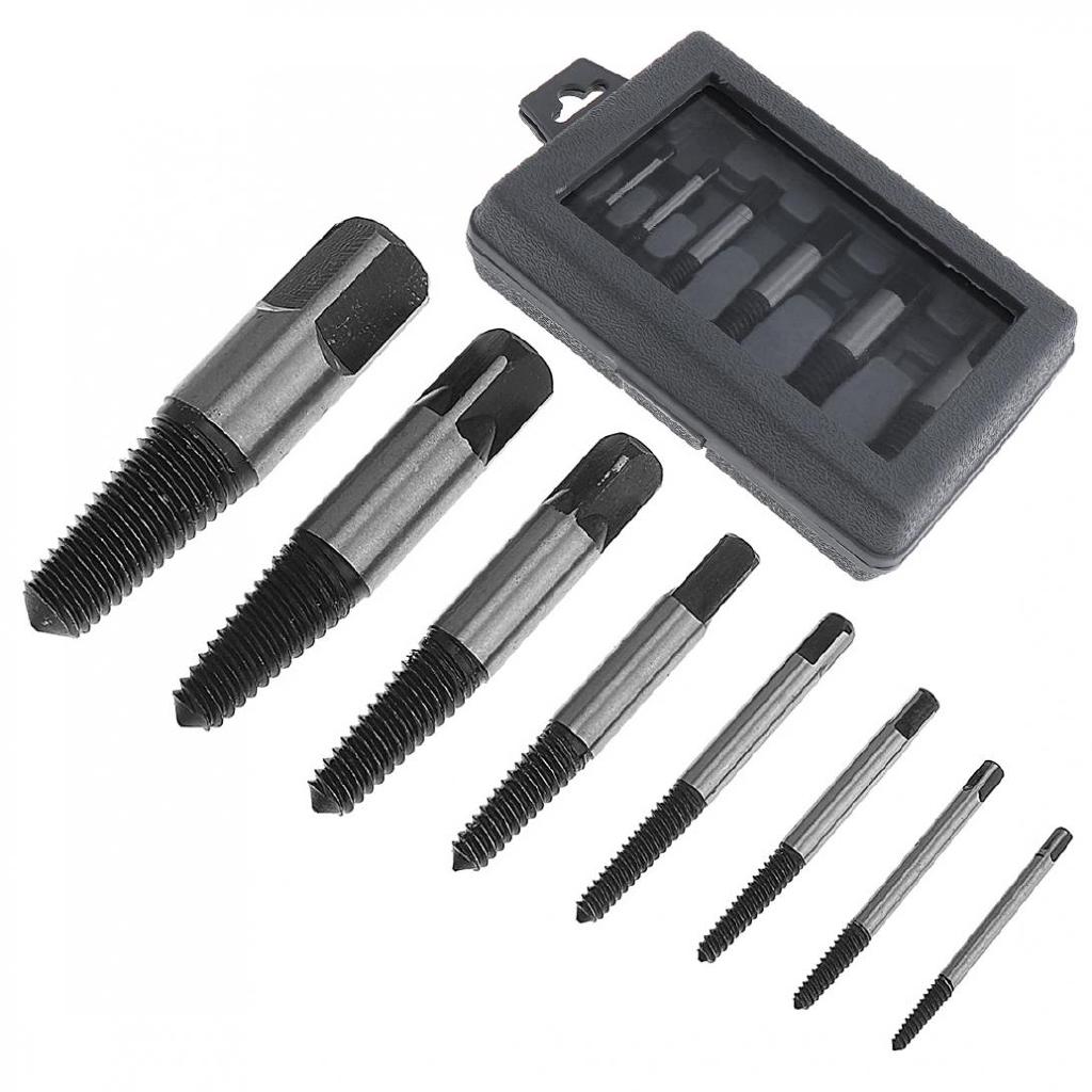 8pcs Screw Extractor Easy Out Drill Bits Set