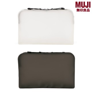 MUJI(มูจิ) กระเป๋าซิปพลาสติก TPU สีขาวและสีดำ