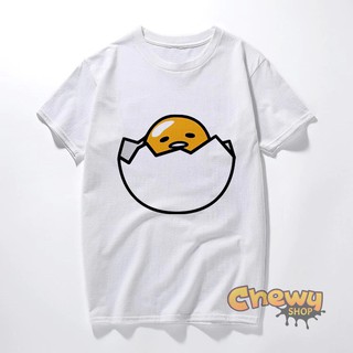 HH 👕เสื้อยืดลายไข่ขี้เกียจ Gudetama สุดน่ารัก ใส่ได้ทั้งชายและหญิง Unisex เสื้อยืดผ้าฝ้าย