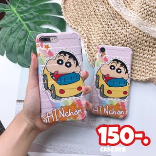 🌸กระเป๋าชินจังชมพู | พร้อมส่งจ้า เคสนิ่มสกรีนลายการ์ตูน พื้นผิวเป็นริ้วๆ