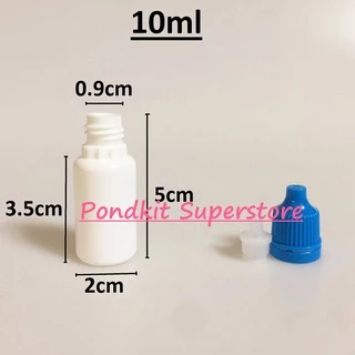 ขวดพลาสติกเปล่าสีขาวทึบ ขวดหยด5/10/20/30ml พร้อมจุกและฝา จำนวน1ชิ้น