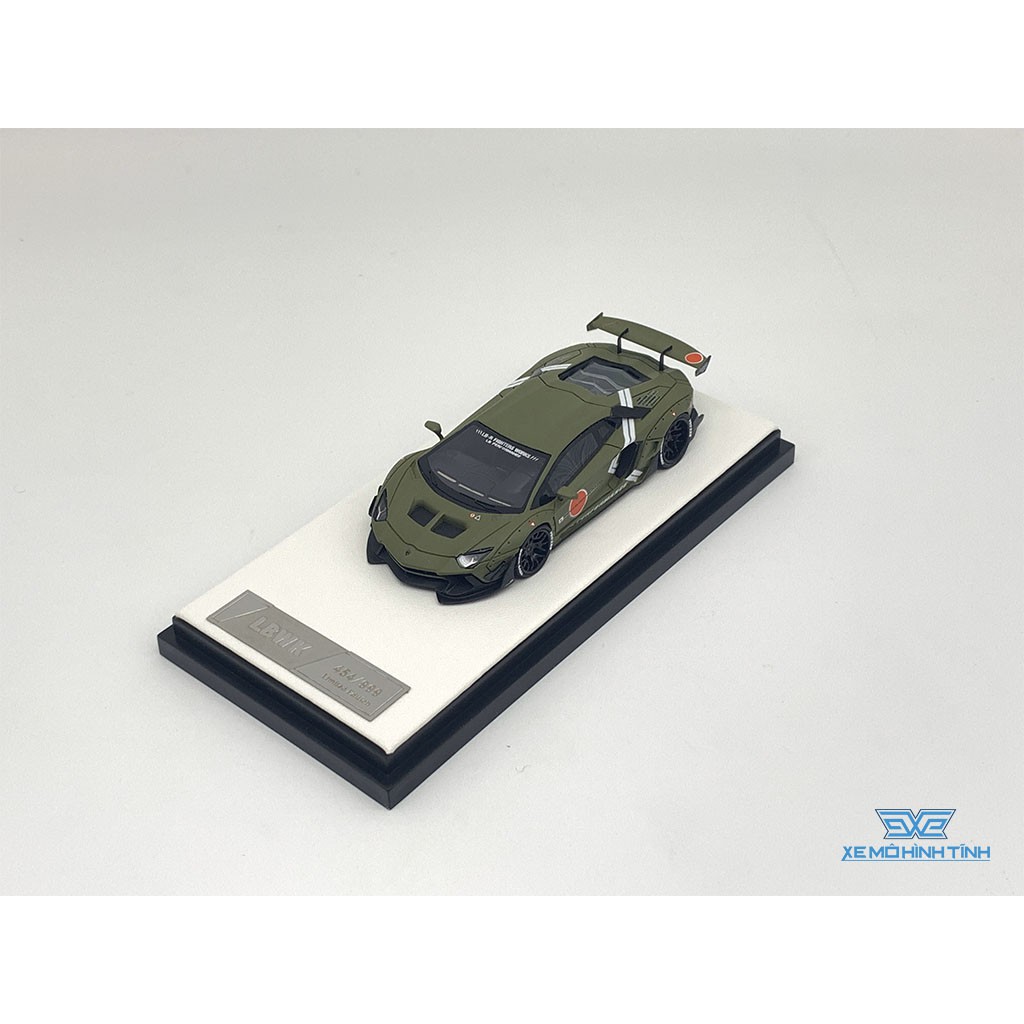 Lamborghini Aventador LB 2.0 Limited Model Car 999 ชิ้น Timothy Pierre 1:64 ( Fighter Green )