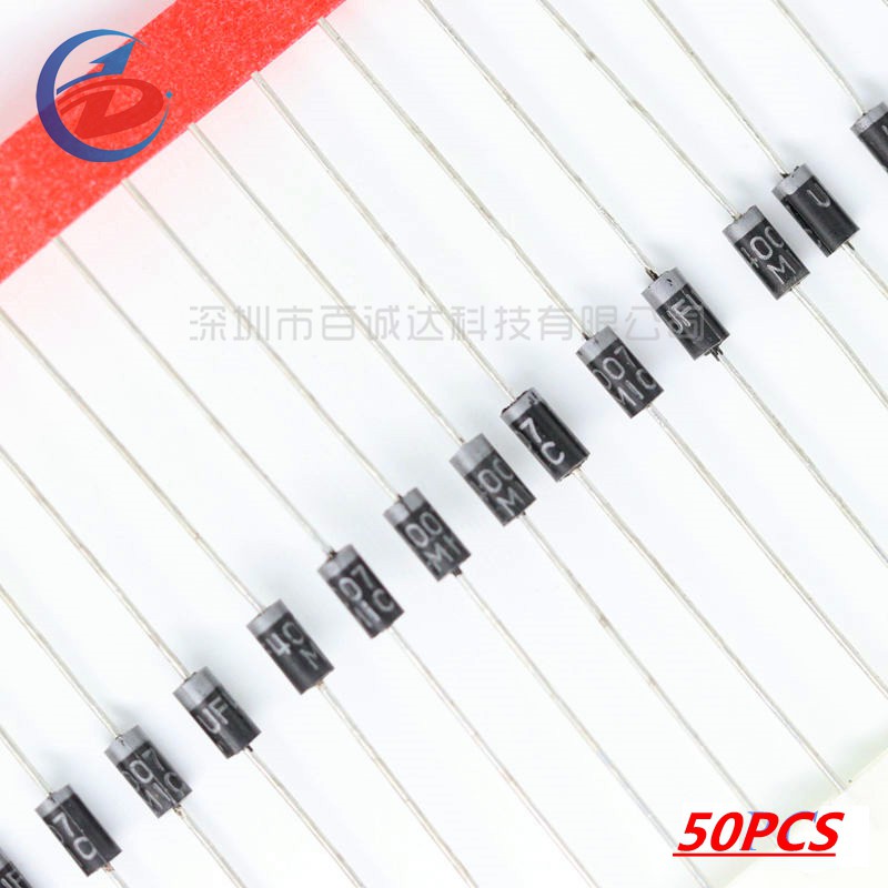 50PCS UF4007 1A 1000V/1KV Fast Recovery Rectifier ไดโอด