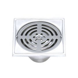 CT640Z3P(HM) ตะแกรงกันกลิ่นสเตนเลสเหลี่ยมติดตั้งกับท่อพีวีซีขนาด 2-3.5 นิ้ว (หน้าแปลน 4.8 นิ้ว)