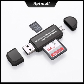 [NTO] อะแดปเตอร์การ์ดรีดเดอร์ Micro USB OTG เป็น USB 2.0 SD Micro SD พร้อม USB2.0 และตัวเชื่อมต่อ Micro USB สําหรับ Android