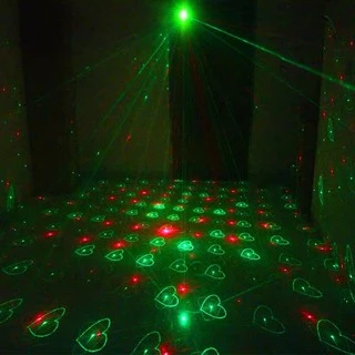 Mini Laser Stage lighting ไฟเลเซอร์ ไฟดิสโก้ ไฟเธค กระพริบตามจังหวะเพลง