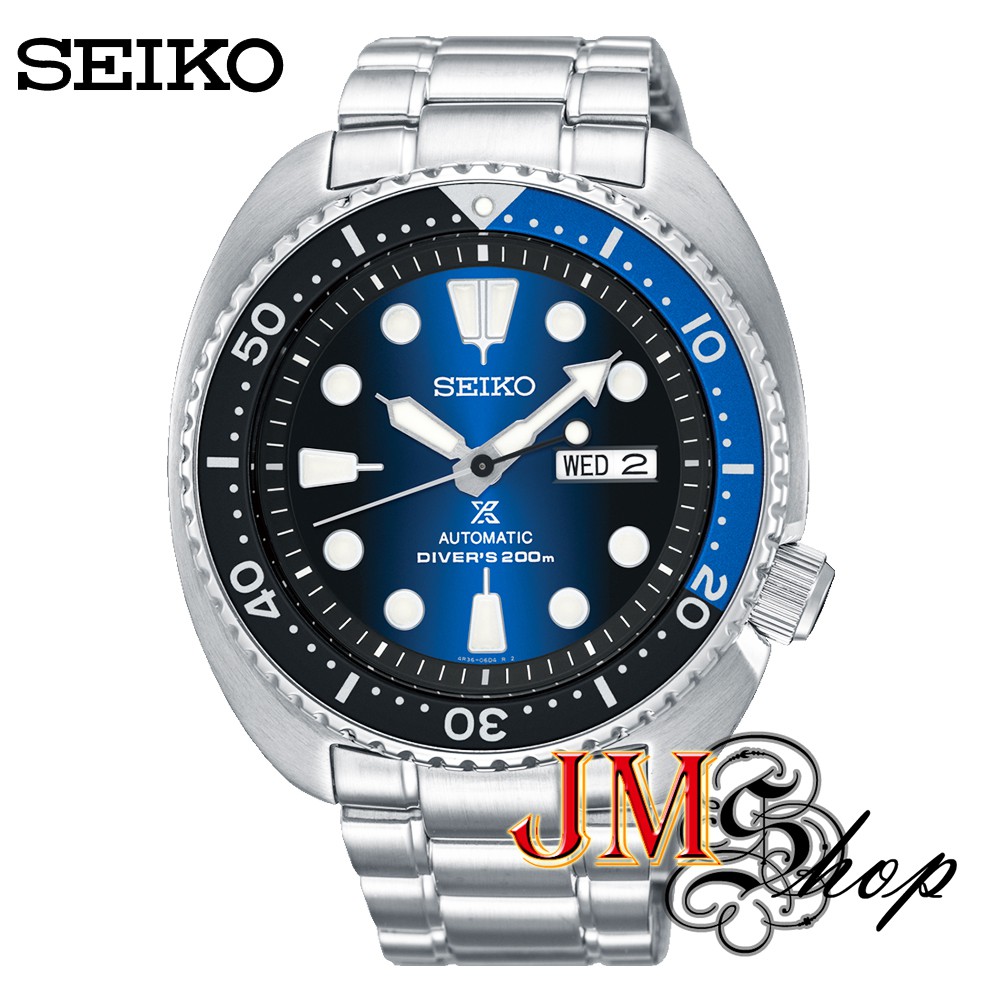 SEIKO Prospex Automatic BATMAN TURTLE นาฬิกาข้อมือผู้ชาย สายสแตนเลส รุ่น SRPF15K1 / SRPF15K