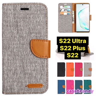 เคสฝาพับหนัง Samsung Galaxy  S22 Ultra/S22 plus/S22 : Goospery mercury  รุ่น Canvas diary แท้ 100%