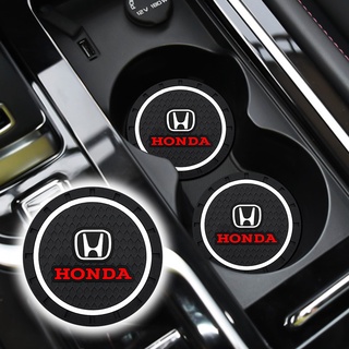 2ชิ้น honda ที่รองแก้วน้ำในรถ​ ที่วางแก้ว​ แผ่นรองแก้วกันลื่นในรถยนต์ ขนาด 7ซม.วัสดุแผ่นซิลิโคลนเกรดพรีเมี่ยม