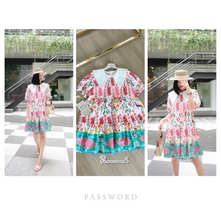 🌈🌿🌸🌼🌺💚❤️Floral Frill Collar Dress