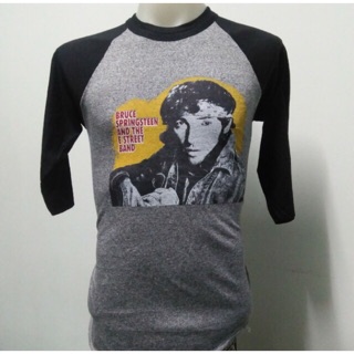 เสื้อวง แขนสามส่วน Bruce Springsteen สไตล์วินเทจ