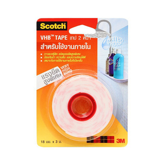 🔥ยอดนิยม!! เทปกาวสองหน้า 3M รุ่น XT002023551 ขนาด 18 มม. x 1 ม. Adhesives &amp; Tapes