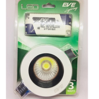 EVE ดาวน์ไลท์ LED 3W แสงเดย์ไลท์ 6500K