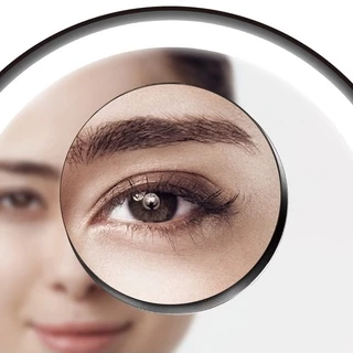 AMiro 5X magnifying mirror（White）กระจกแต่งหน้า แบบตั้งโต๊ะ สไตล์มินิมอล แบบขยาย5เท่า ใช้กับMINI2 &O2