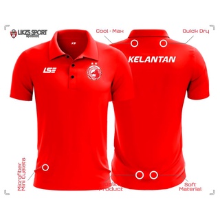 เสื้อโปโลแขนสั้น ผ้าไมโครไฟเบอร์ ลายทีมฟุตบอล Kelantan FC 2022 Travel Jersey DX2 LSE