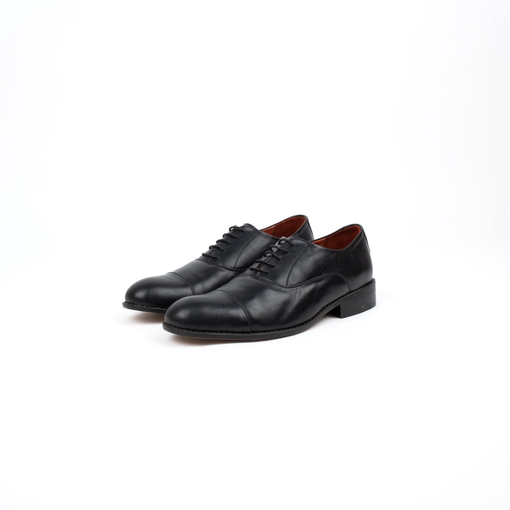 1990 บาท Moonlife Exy – Black ( Black sole ) รองเท้าหนังวัวแท้ Men Shoes