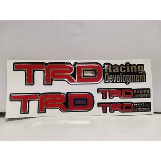 สติ๊กเกอร์ ชุด เทเรซิ่นนูน สำหรับรถ TOYOTA คำว่า TRD Racing Development ติดรถ แต่งรถ โตโยต้า ทีอาร์ดี sticker สวย
