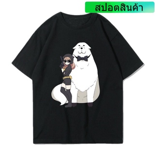 เสื้อยืดฤดูร้อน  พิมพ์ลาย Spy x Family Spy Play House Ania และ Dog ทรงหลวม สําหรับผู้ชาย และผู้หญิง