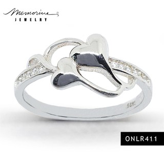 Memorine Jewelry แหวนเงินแท้ 925 ฝังเพชรสวิส(CZ) : ONLR411